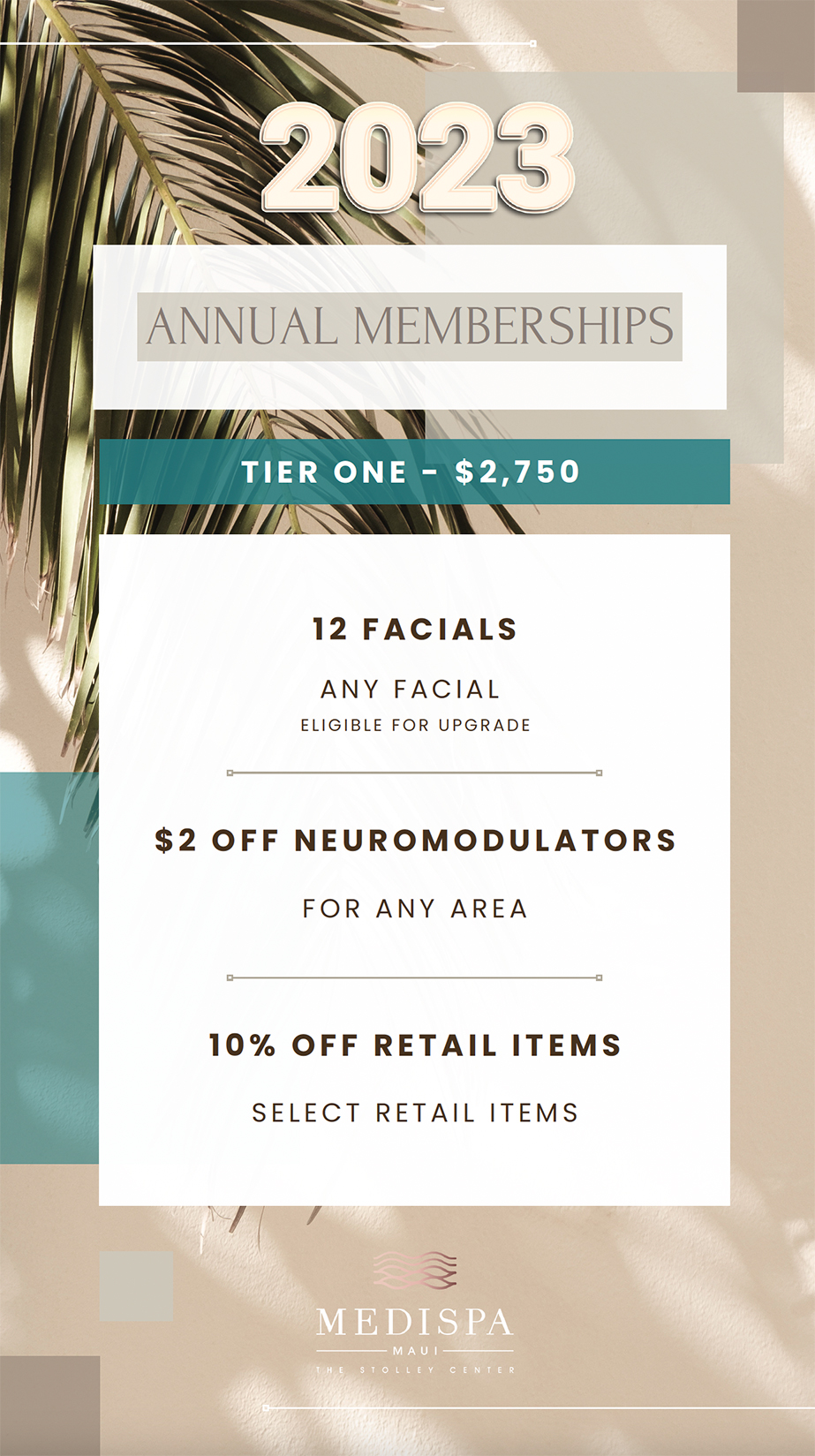 2023 Annual Membership Tier One | Medispa Maui