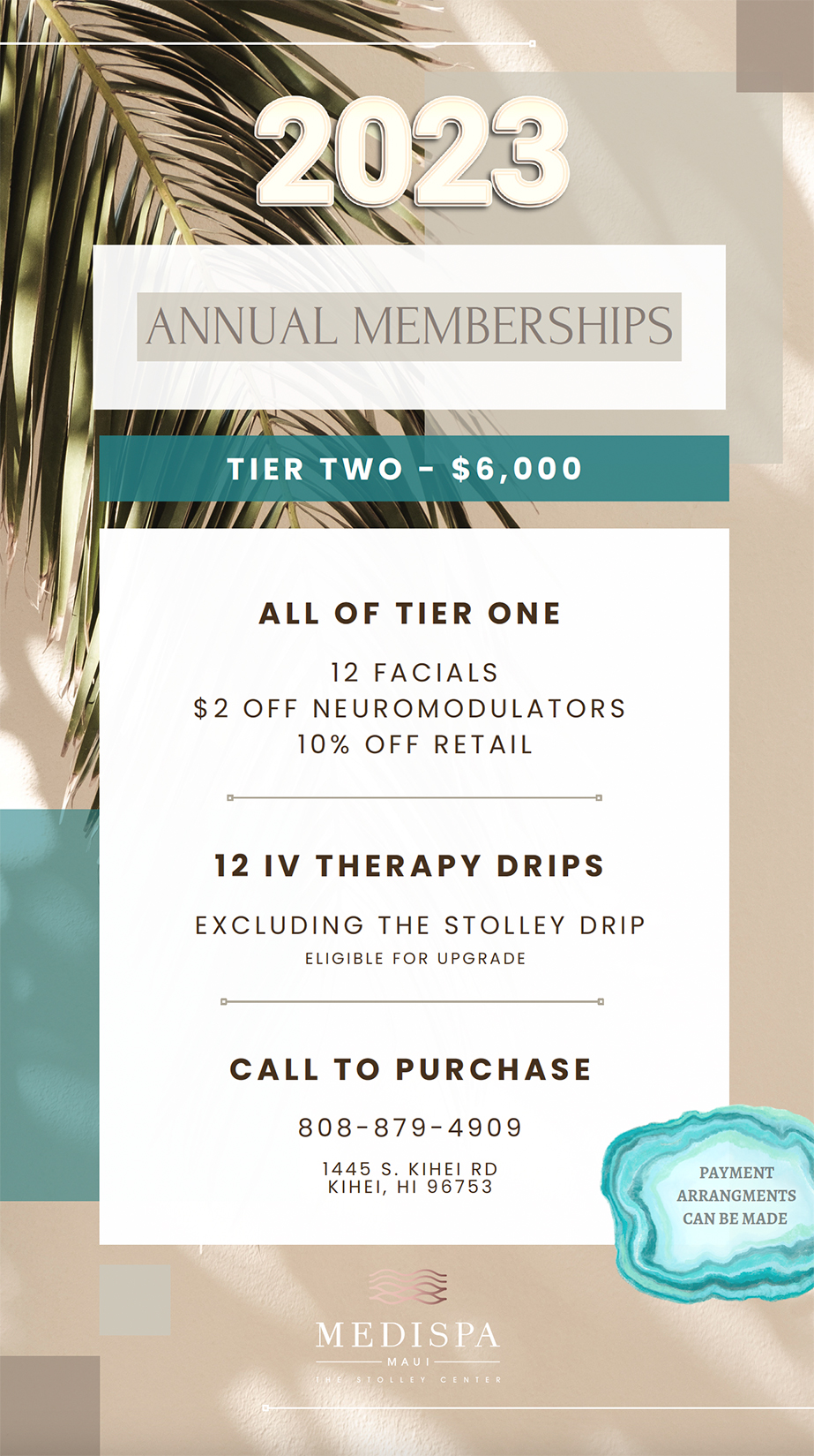 2023 Annual Membership Tier Two | Medispa Maui