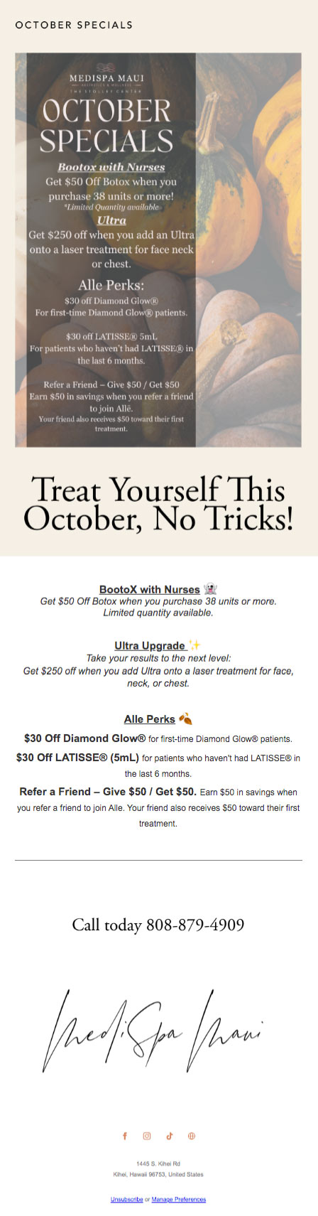 October Specials
